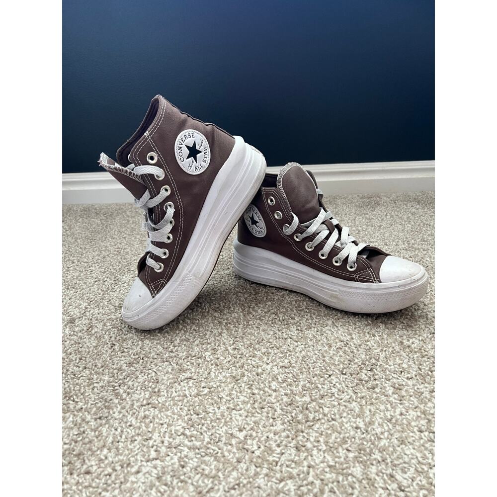 Converse Chuck Taylor Move Platform High Tops Brown Women’s 6.5 Chunky Sneakers